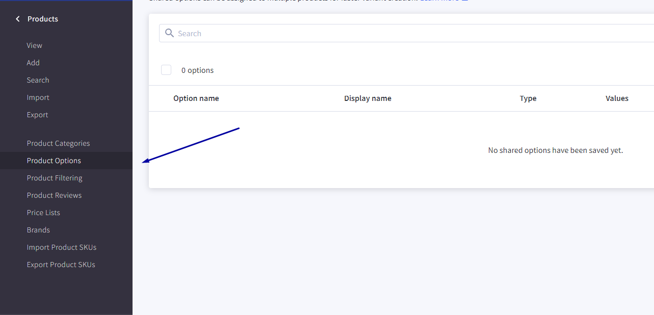 configure v2 Product options